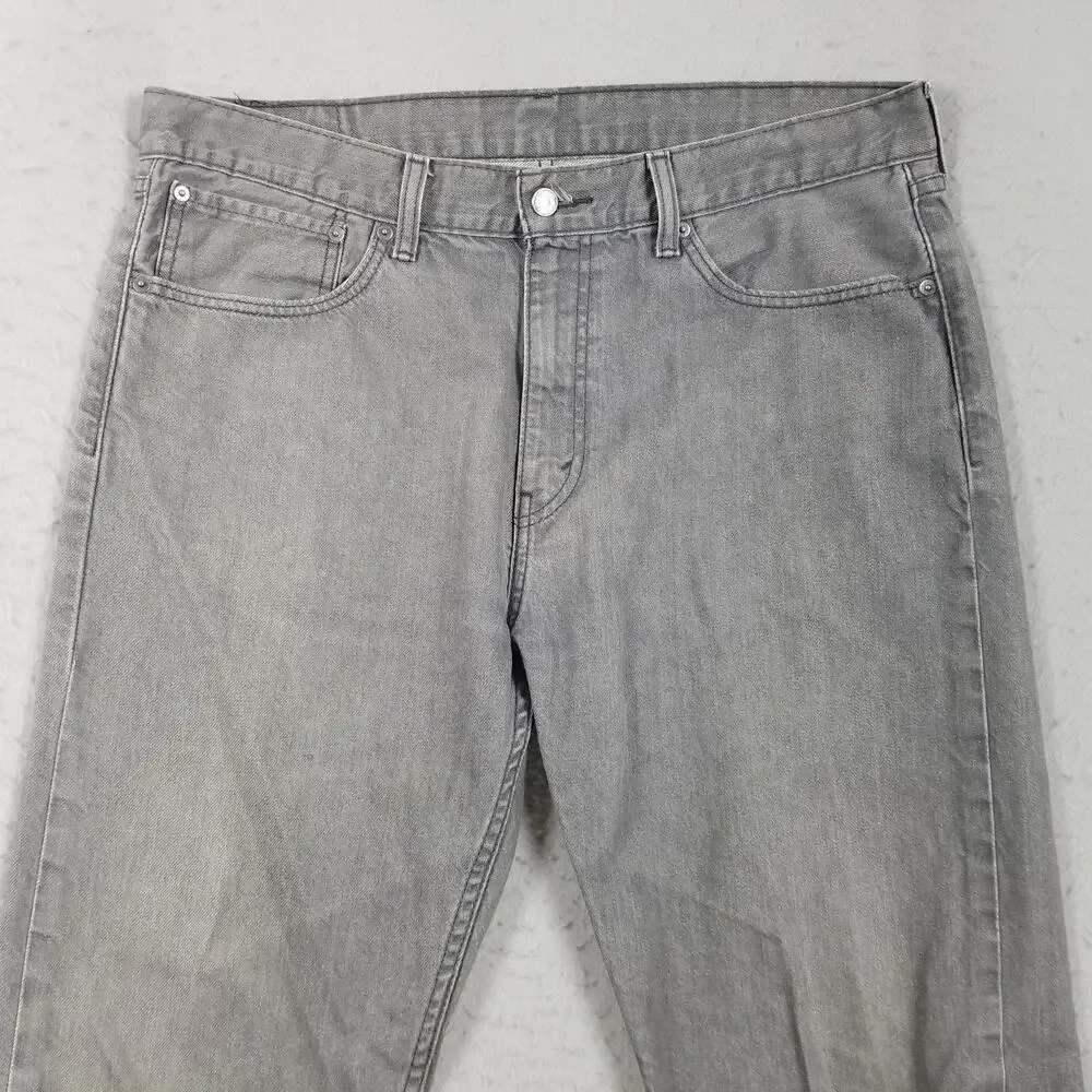 Levis 508 Jeans Mens 36x32‎ Gray Denim Regular Tapered Leg Casual Light Wash